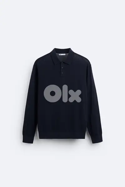 ZARA Original Long sleeve Knit Polo Shirt