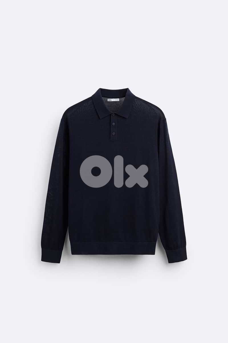 ZARA Original Long sleeve Knit Polo Shirt 3