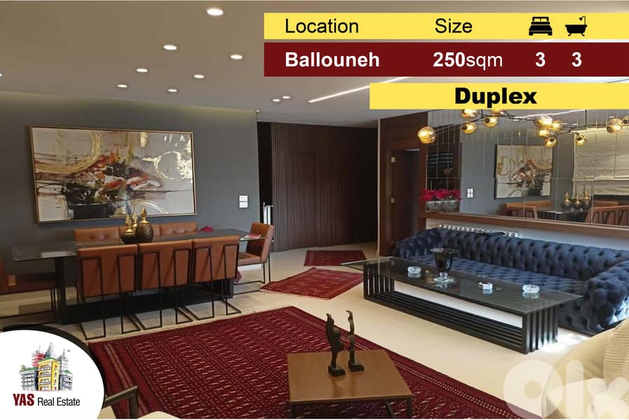 Ballouneh 250m2 | 30m2 Terrace | Duplex | Astonishing View | TO 0