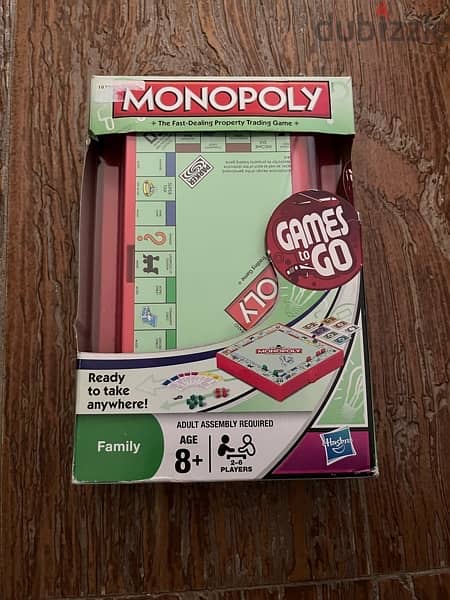 Monopoly "Games to Go" Travel Edition – Compact Board Game (Ages 8+) 0