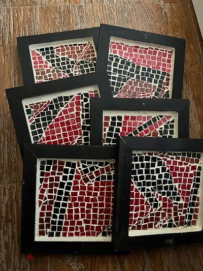 6 square mozaics - small size