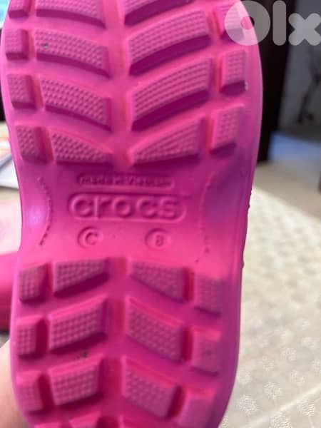 Crocs Handle It Rain Kids Lifestyle Boots Pink size 8 =24 1