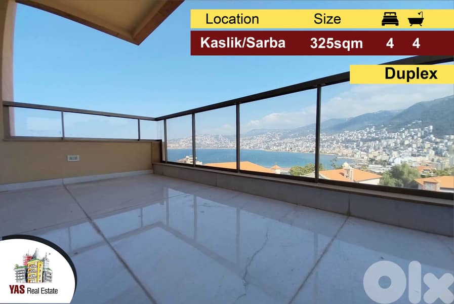 Kaslik / Sarba 325m2 | Duplex | Luxurious | Classy Area | IV 0