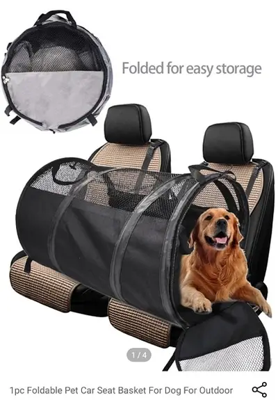 Pet car seat basket