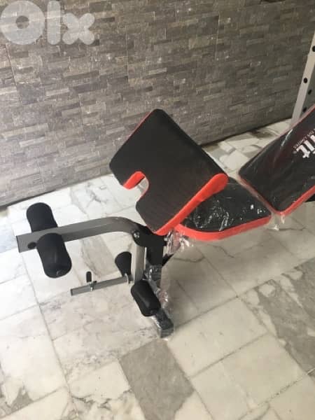 bench adjustable bodyfit new in box with legs and biceps heavy duty 2