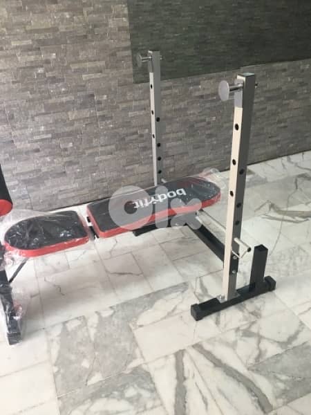 bench adjustable bodyfit new in box with legs and biceps heavy duty 5