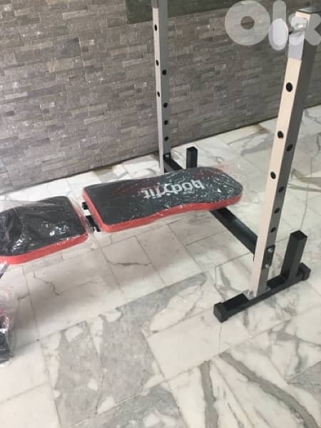 bench adjustable bodyfit new in box with legs and biceps heavy duty 6