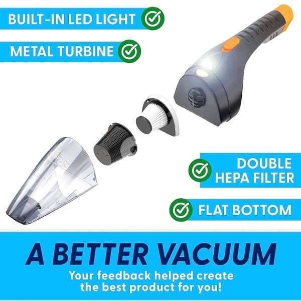 Car Cleaner Vacuum LED Light + Free Delivery 9