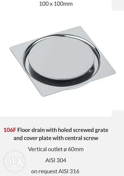 Ferplast s. Steel 316 decorative drain 10x10cm