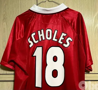 Manchester United The Final Champions  scholes 18 rare umbro 99 kit