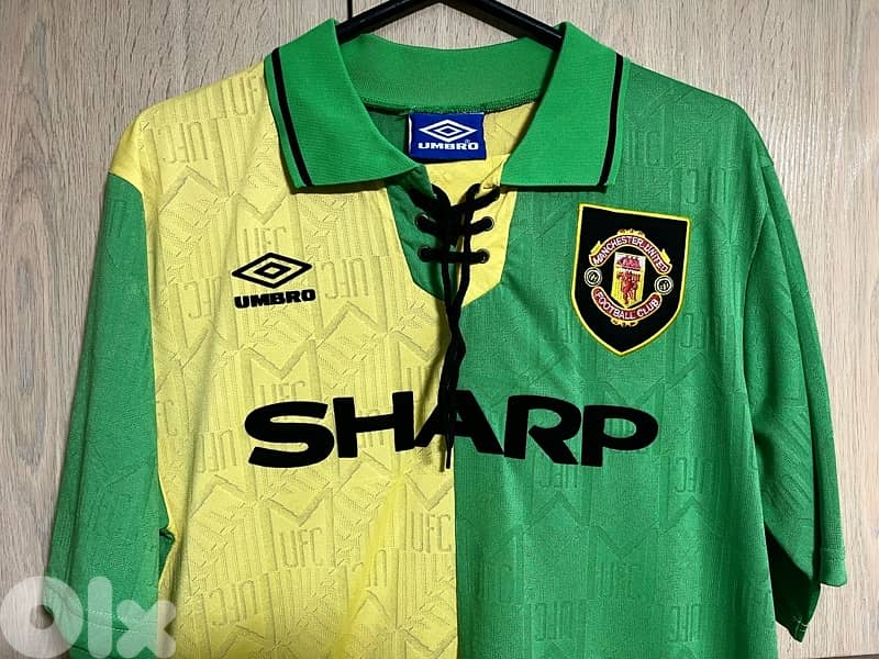 Manchester United cantona 1992 away rare umbro jersey 1