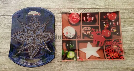 Christmas spirit glass trays