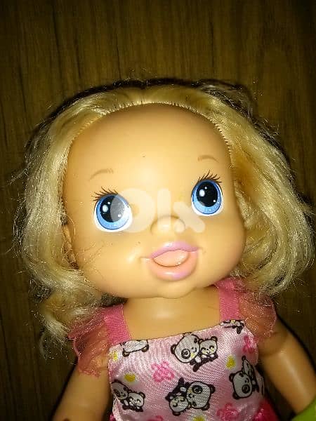 BABY ALIVE Hasbro As new doll+Pacifier+Basket anti stress ball+Fork=24 1