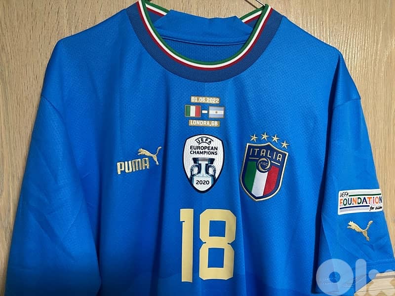 italia finalissima super copa special edition puma barella 18 jersey 0
