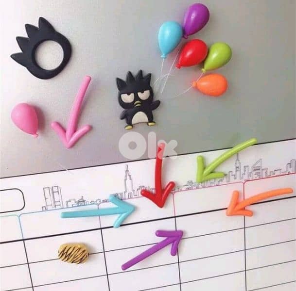 cute arrow and balloons shape fridge magnets 6