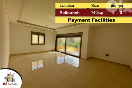 Ballouneh 140m2 | Brand New | Classy Area | Payment Facilities |