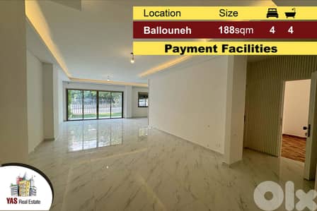 Ballouneh 188m2 + 80m2 Garden | High-End | New |Payment Facilities||MY