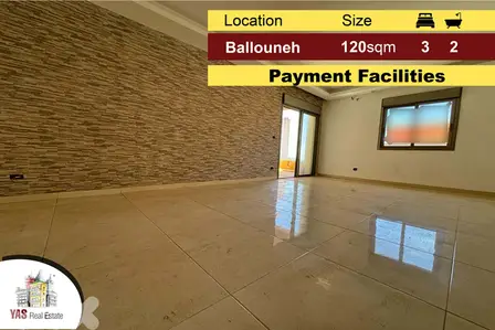 Ballouneh 120m2 | Brand New | Calm Area | Payment Facilities |MY