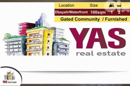 Dbayeh / Waterfront 100m2 | Sea View | Furnished |Gated Community | MJ
