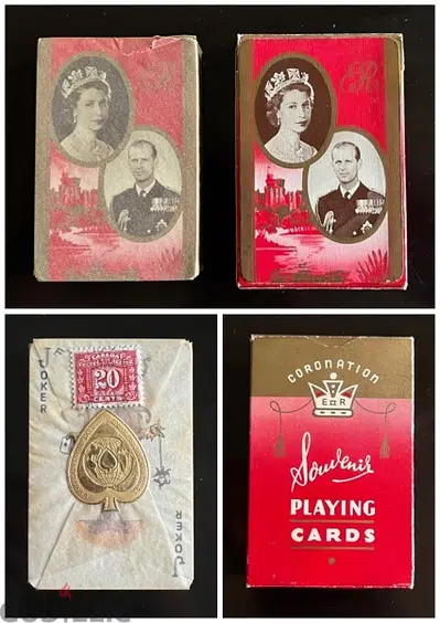 Vintage Playing Cards Queen Elizabeth 2