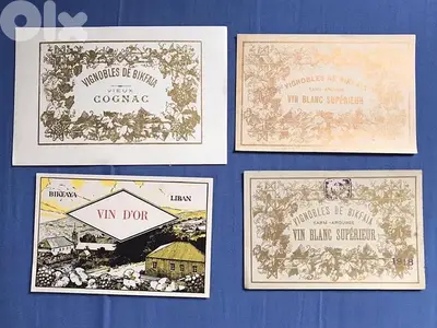 Vintage Collection of wine labels