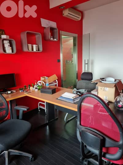 Furnished Office with sea view For Rent In Zalkaمكتب مفروش مطل