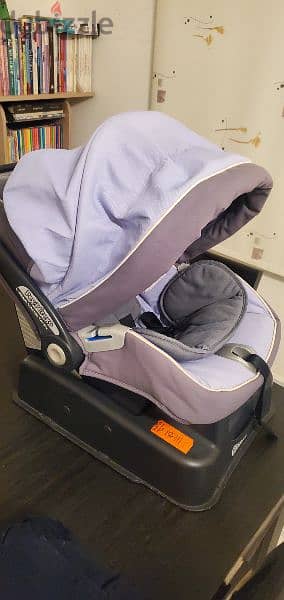3 items for sale Car seat + Baby Bouncer +Toddler Safety Bed 2
