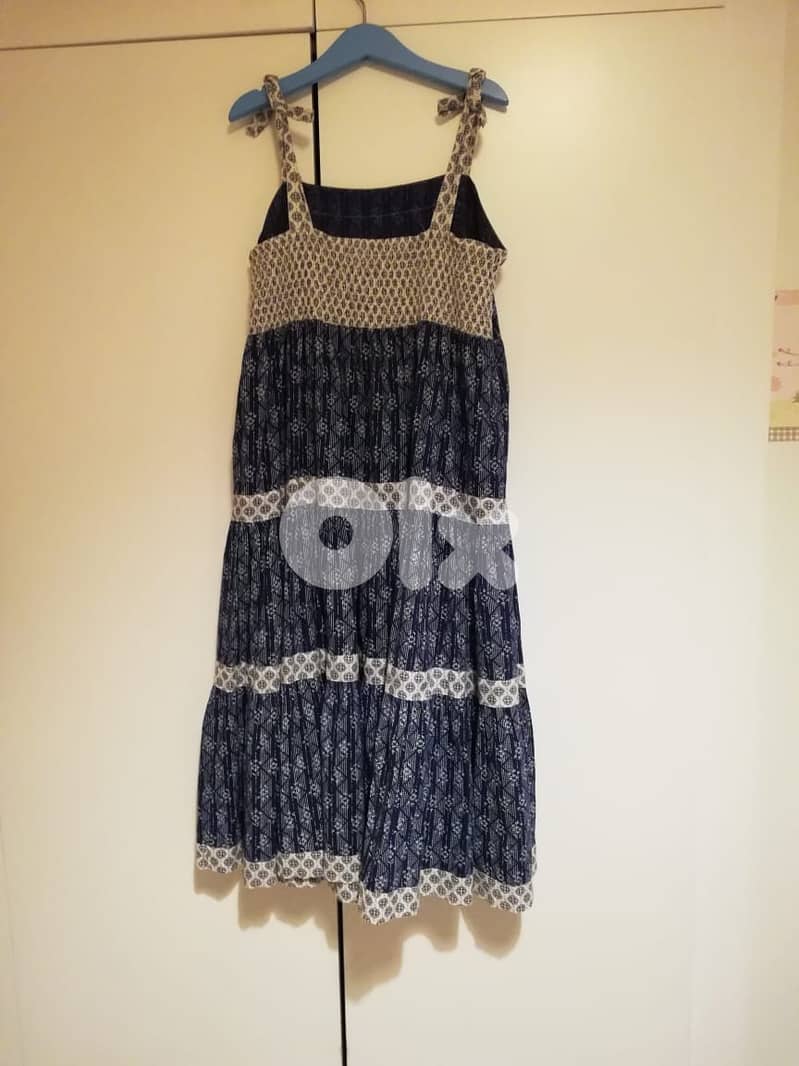 Zara blue & white dress 1