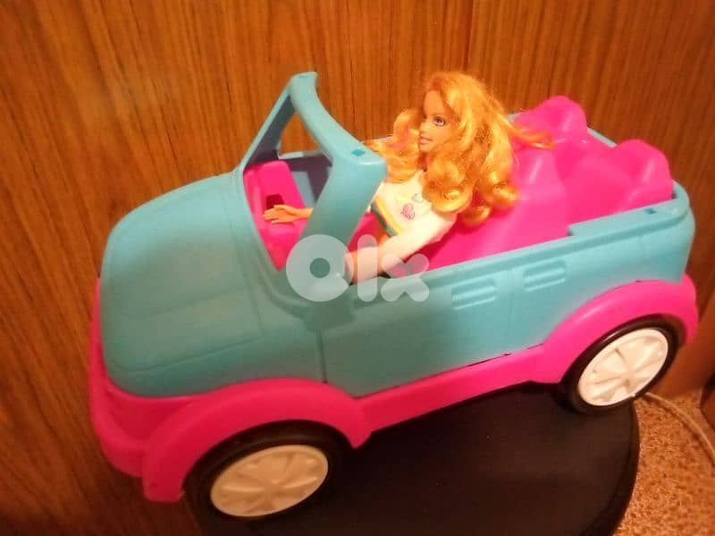 Offer:Barbie FIAT 2000 great doll+Jeep Convertible Boat Trailer toy=40 1