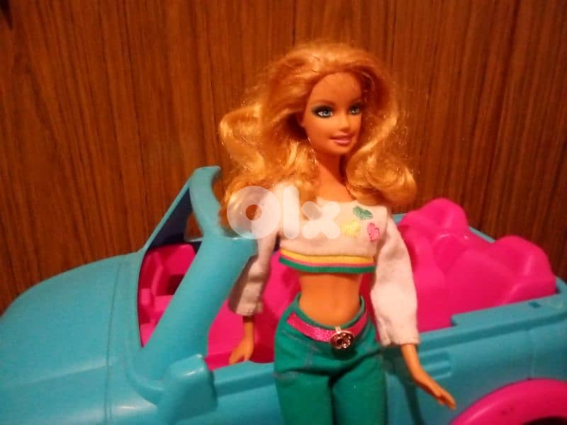 Offer:Barbie FIAT 2000 great doll+Jeep Convertible Boat Trailer toy=40 3