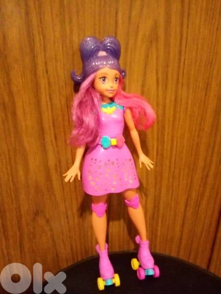 Barbie VIDEO GAME HERO melody+Light PRINCESS mechano Toy+Roller skates 8