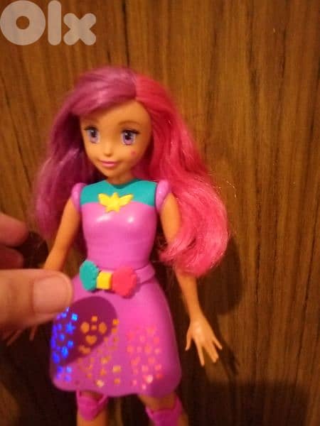 Barbie VIDEO GAME HERO melody+Light PRINCESS mechano Toy+Roller skates 2