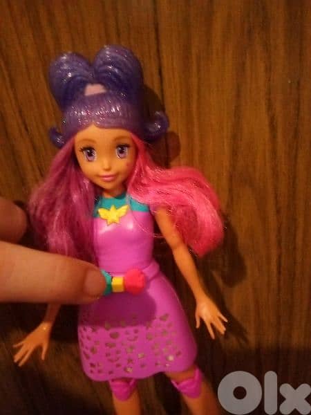Barbie VIDEO GAME HERO melody+Light PRINCESS mechano Toy+Roller skates 6