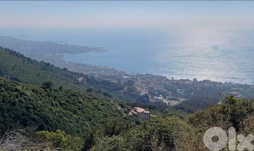 6600m2 land+open mountain/sea view for sale in Chnaniir -شننعير