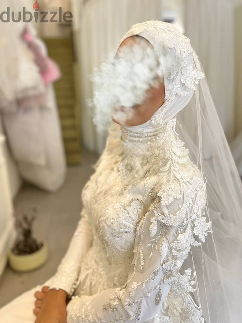 Handmade in Turkiye wedding dress. Haute couture dantelle 1
