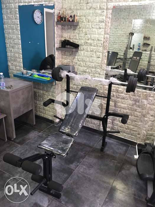 bench with axe and weight new 1