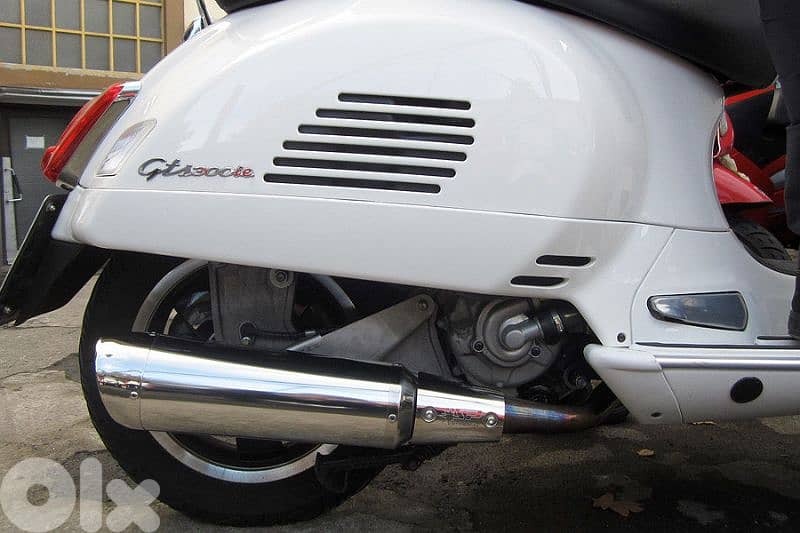 vespa gts / gtv Spark exhaust technology carbon and stainless 11