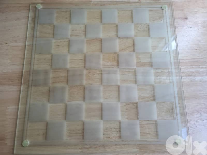 Glass chess / checkers / backgammon board game 35*35 cm board dimensio 2