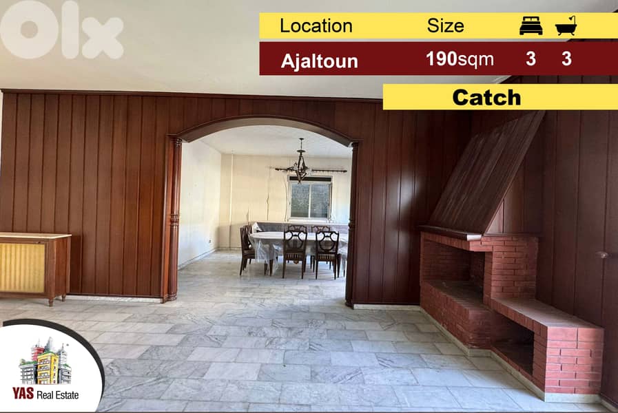 Ajaltoun 190m2 | Super Prime Location | Mint Condition | View | Catch 0