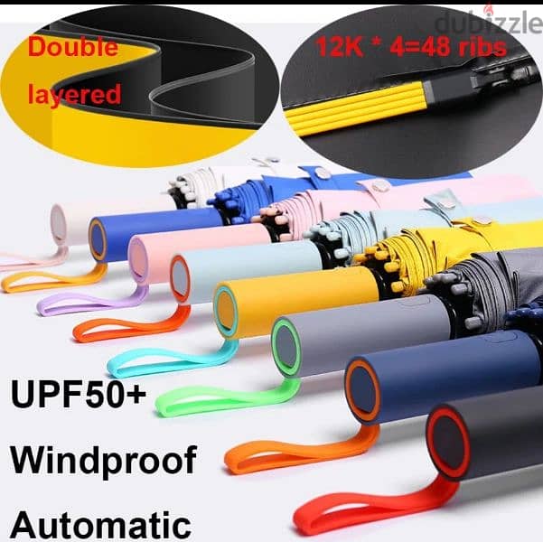 top quality automatic windproof umbrella 48k bones شمسية شماسي 13