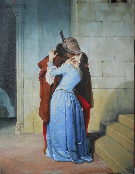 Oil painting - Hayez's Kiss 0