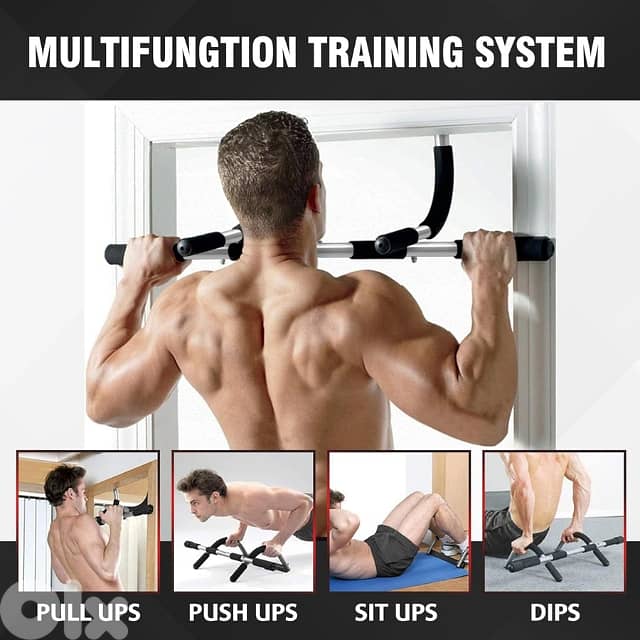 Doorway Pull Up Bar, Steel and Foam Handles 2