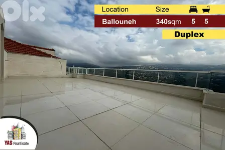 Ballouneh 340m2 | Duplex | Panoramic View | New | Luxurious | Catch |