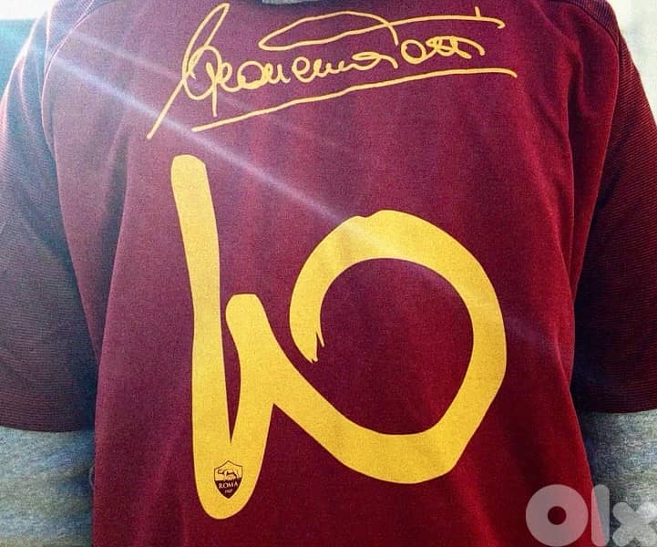 Roma totti signed printing retirement special edition nike jersey ٢٠١٧ 0