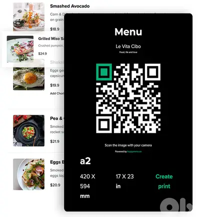 Create a Restaurant Menu or Website Connected to QR Code