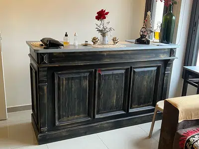 Wooden Bar + 1 Bar Chair