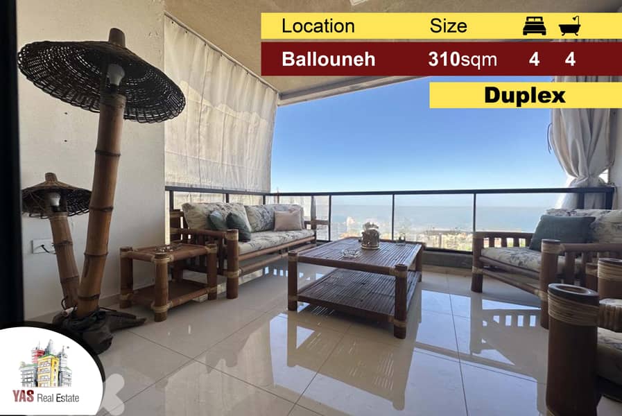 Ballouneh 310m2 | Duplex | Super Luxurious | Panoramic View | Catch | 0