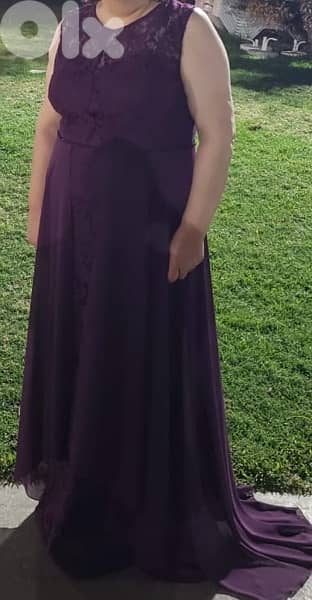 long obergine dress 0