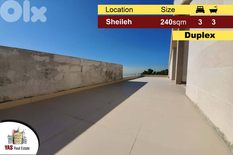 Sheileh 240m2 | Duplex | New | Panoramic View | Prime | 0