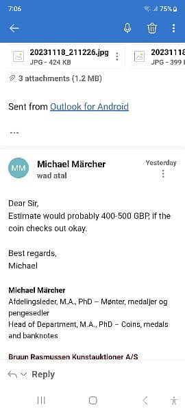 ancient coin price reduced 15 dollars  the gram 8